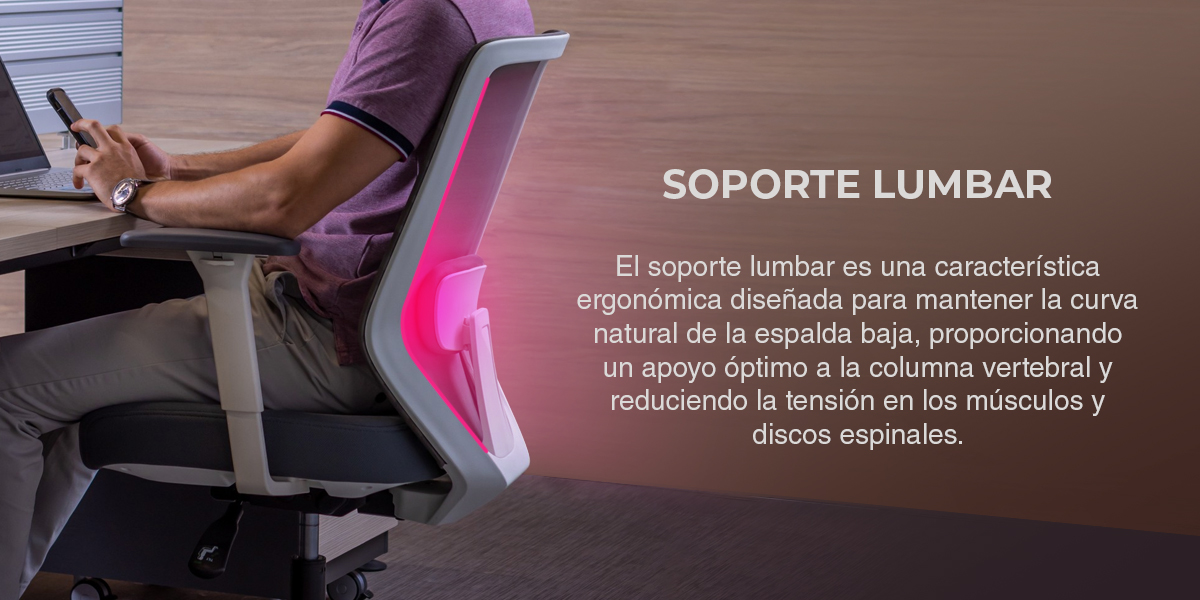 soporte lumbar en sillas de oficina