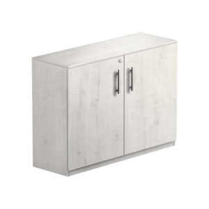 credenza para oficina fabricada en melamina con puertas abatibles